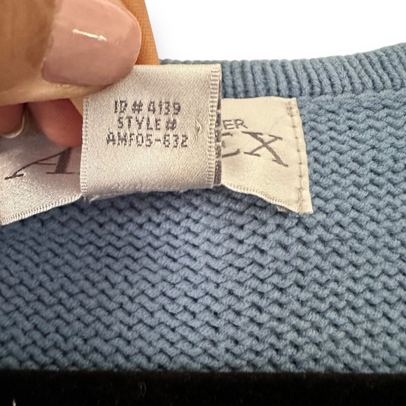 Vintage Casual Corner Annex Ice Blue Cardigan Sparkly Buttons Cottagecore XL - Picture 8 of 12